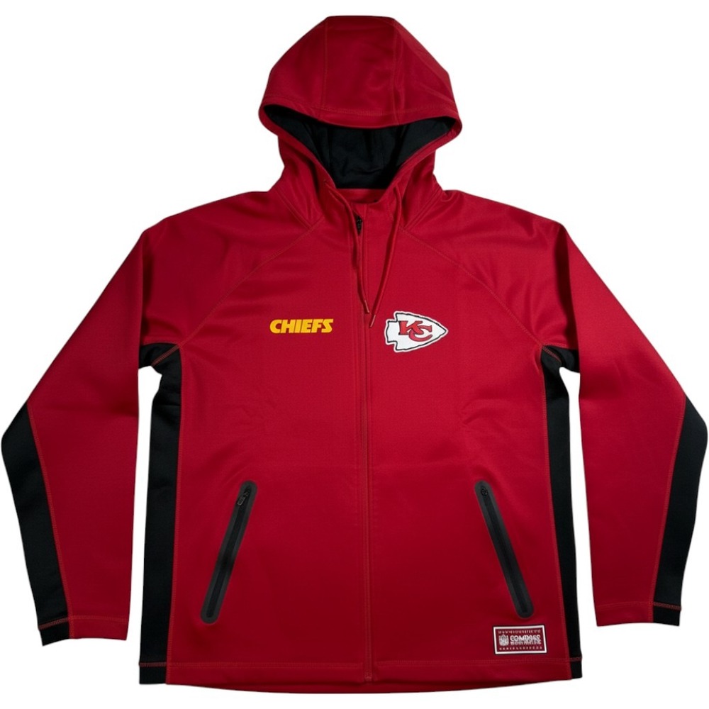 NWT New Era Chiefs Combine Authentic Scuba Full Zip Hoodie Red Mens XL NFL